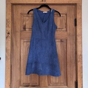 Abercrombie & Fitch Women's A Line Suede Style Lined Dress Blue Size 2 NWT